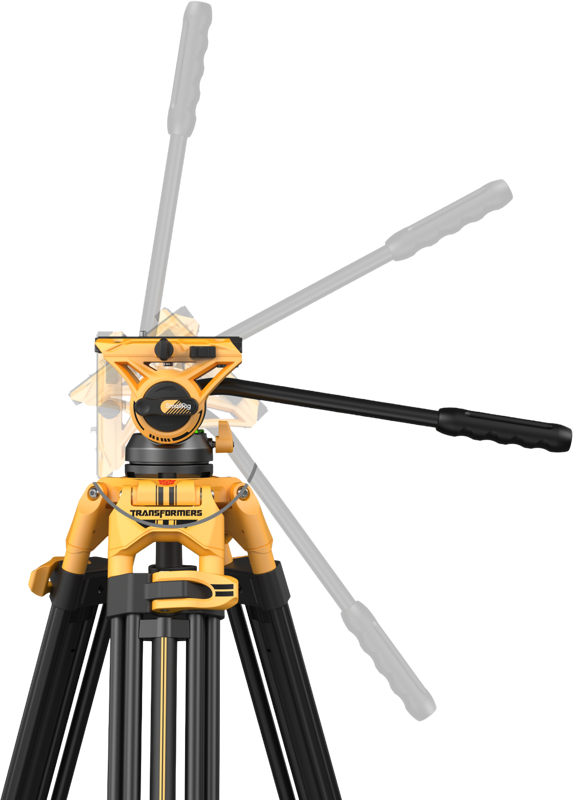 SMALLRIG 5523 Video Tripod with Heavy-Duty Fluid Head AD-01 (BumbleBee Edition）