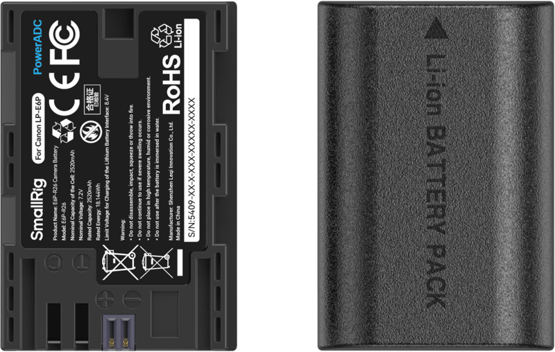 SMALLRIG 5409 Camera Battery and Charger Kit for Canon LP-E6P