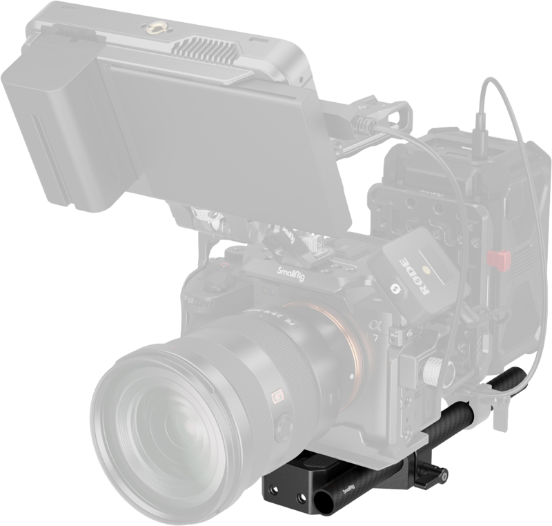 SMALLRIG 5609 Bottom Mount Plate with Dual 15mm Rod Clamp