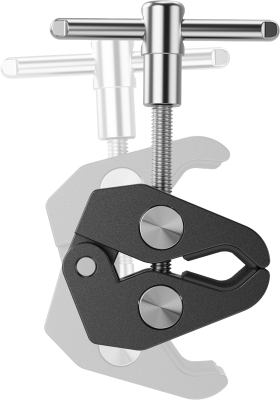 the 1/4"-20 screw can directly attach accessories such as monitors