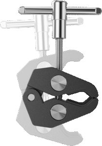 the 1/4"-20 screw can directly attach accessories such as monitors