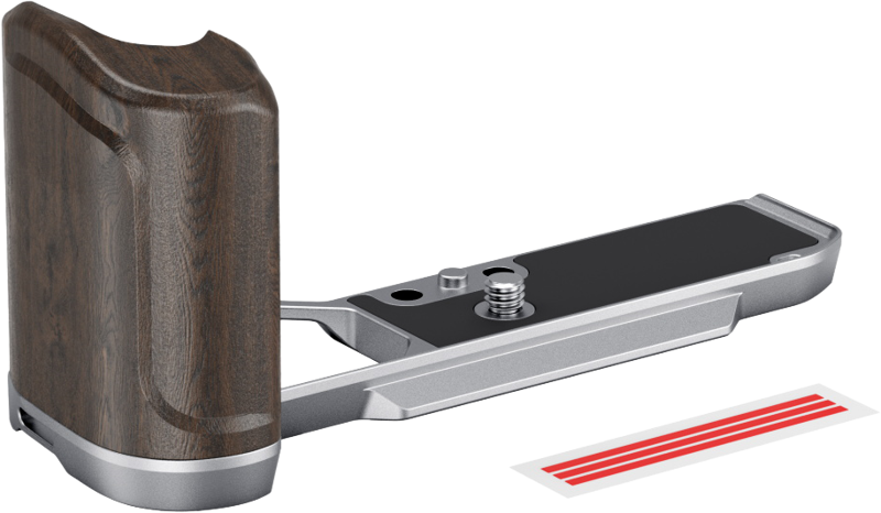 SMALLRIG 5707 L-Shaped Mount Plate with Wooden Handle for Nikon Z f Silver