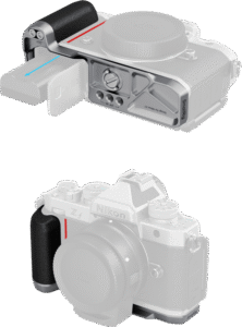 SMALLRIG 5706 L-Shaped Mount Plate with Silicone Handle for Nikon Z f Silver