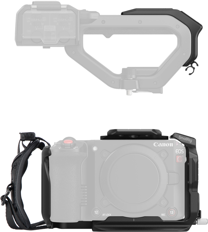comprehensive protection and versatile expansion options for your camera. The dedicated handheld kit includes a wrist strap for improved stability and security during handheld shooting. The full-cover cage is custom-designed to shield the camera body from impacts