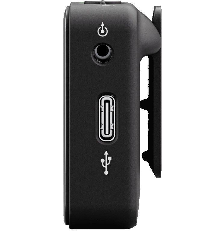 <li>Transmitter and receiver with built-in microphones</li>