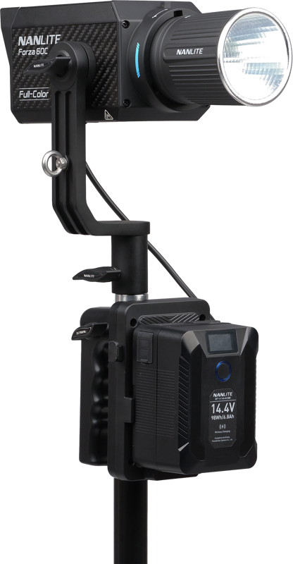 NANLITE V-Mount Battery Grip with 4-Pin XLR Connector