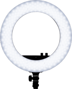 7 cm dimmable Bi-Colour LED Ring Light Kit. Includes smartphone bracket