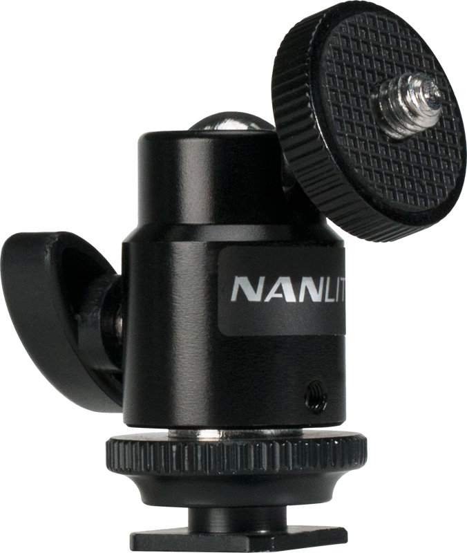 NANLITE Mini Ball Head with 1/4'' and Hotshoe