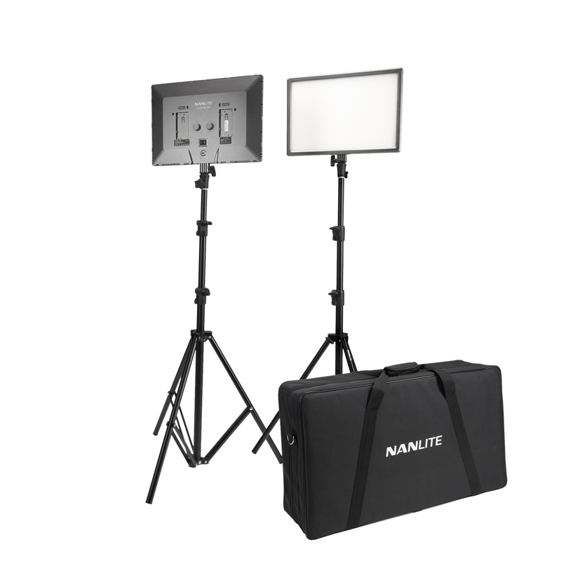 NANLITE Lumipad 25 LED 2 Light Kit with Stand + Bag