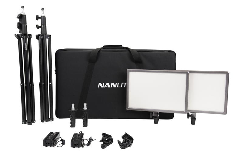 NANLITE Lumipad 25 LED 2 Light Kit with Stand + Bag
