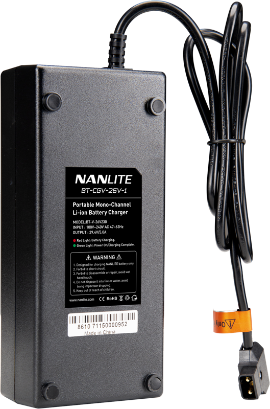 NANLITE Battery Charger for single 26V V-Mount Battery