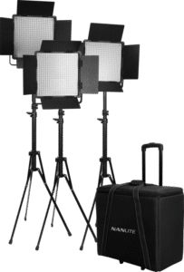 Kit NANLITE 3 light kit 600CSA w/Trolley Case & Light Stand