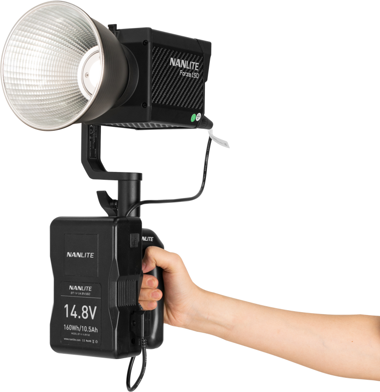 NANLITE V Mount Battery Grip with 4 Pin XLR Connector