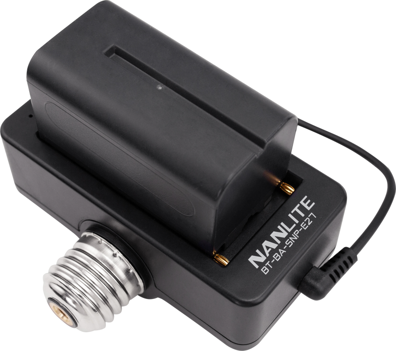NANLITE NPF Battery Adapter with E27 Head