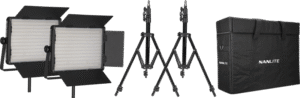 Kit NANLITE 2 light kit 1200CSA w/Carry case & Light stand