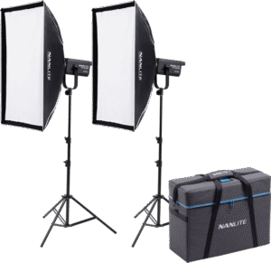 NANLITE FS-300B Bi-Colour 2 light kit with stand