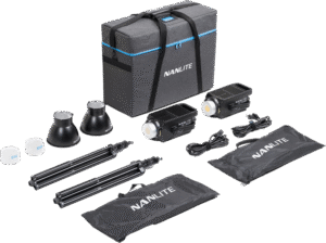NANLITE FS-300B Bi-Colour 2 light kit with stand