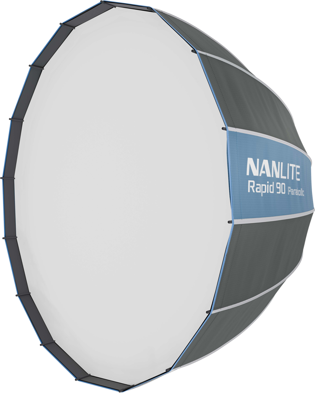 The Nanlite Rapid Parabolic Softbox features an improved mounting system with an intuitive latch design for faster