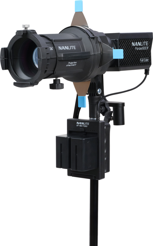 Nanlite Forza 60CR RGBLAC LED Spotlight with built-in CRMX wireless DMX