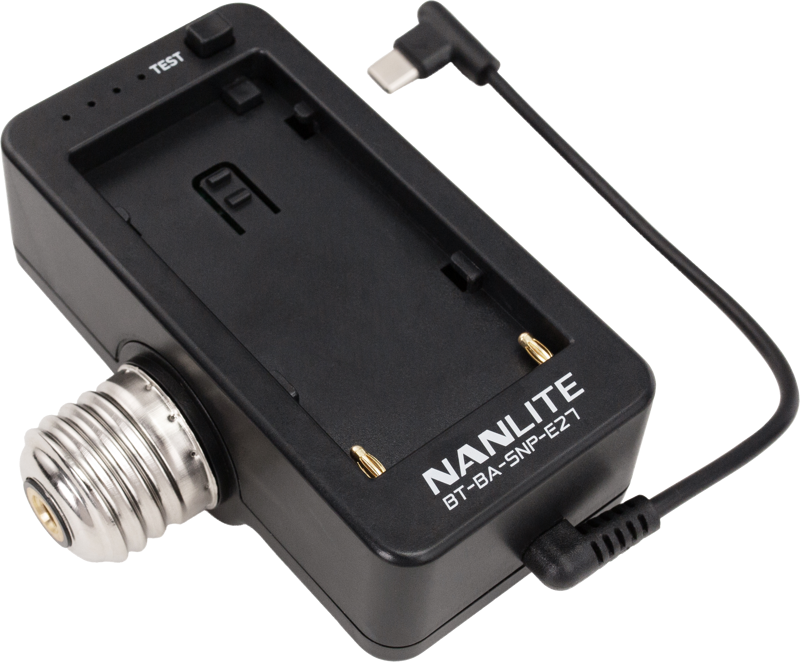 NANLITE NPF Battery Adapter with E27 Head