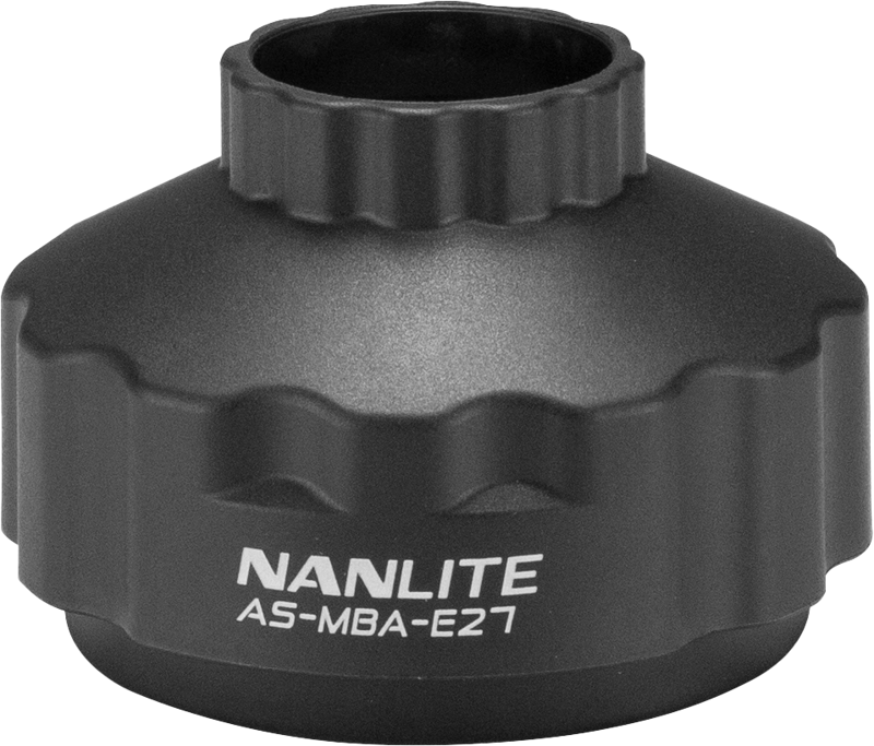The E27 Magnetic Mount and AC Adapter for PavoBulb 10C from Nanlite features a standard E27 lamp socket for attaching a separately-available PavoBulb 10C LED bulb.