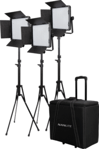 Kit NANLITE 3 light kit 600CSA w/Trolley Case & Light Stand