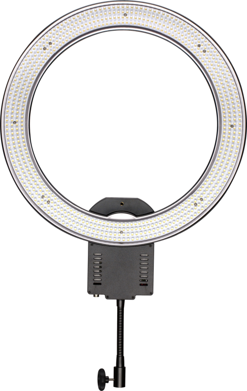 LED Ring Light with Cloth Diffuser and Camera Mount. Ideal for makeup tutorials