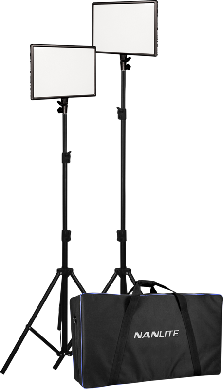 NANLITE Lumipad 25 LED 2 Light Kit with Stand + Bag