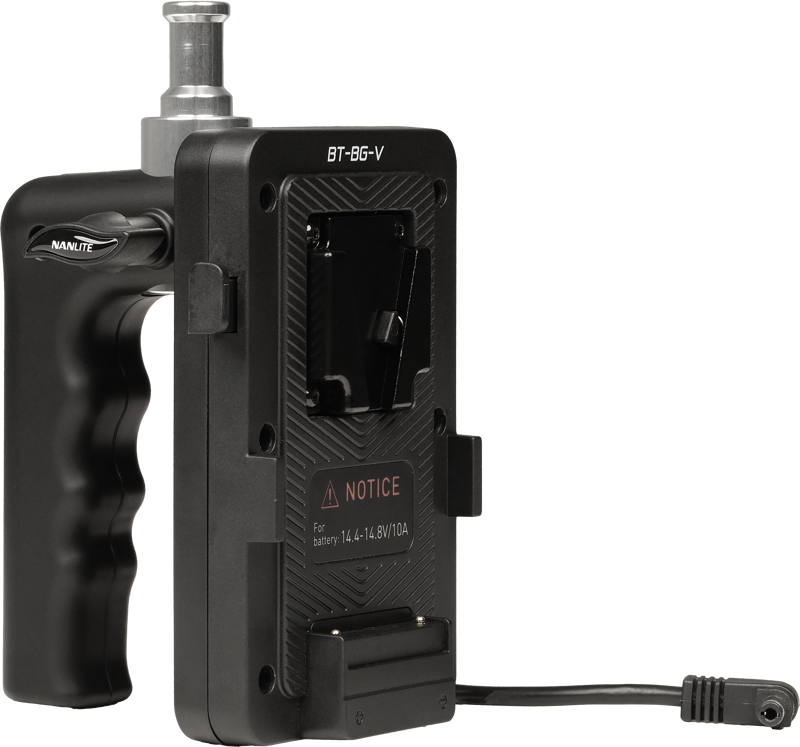 NANLITE V-mount Battery Grip with DC Connector