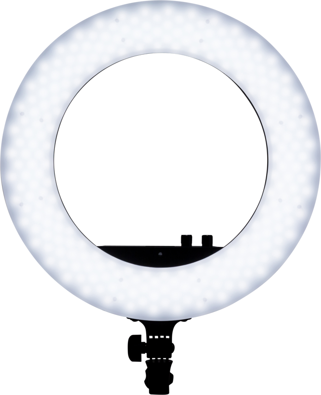 7 cm dimmable Bi-Colour LED Ring Light Kit. Includes smartphone bracket