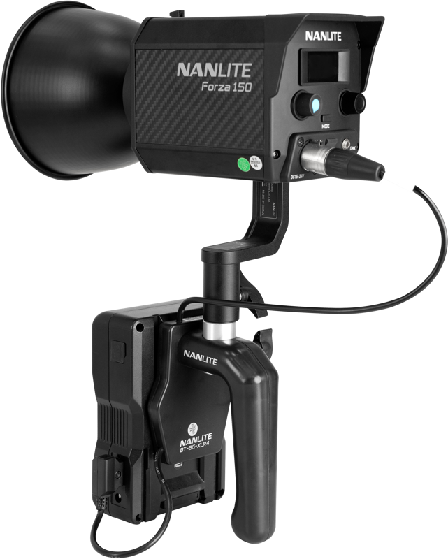 NANLITE V Mount Battery Grip with 4 Pin XLR Connector