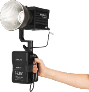 NANLITE V Mount Battery Grip with 4 Pin XLR Connector