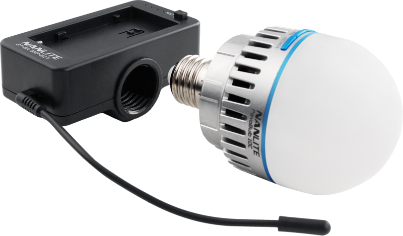 NANLITE NPF Battery Adapter with E27 Head