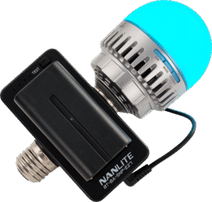 NANLITE NPF Battery Adapter with E27 Head