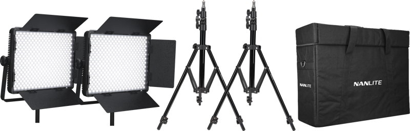 Kit NANLITE 2 light kit 900CSA w/Carry case & Light stand