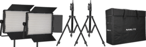 Kit NANLITE 2 light kit 1200DSA w/Carry case & Light stand