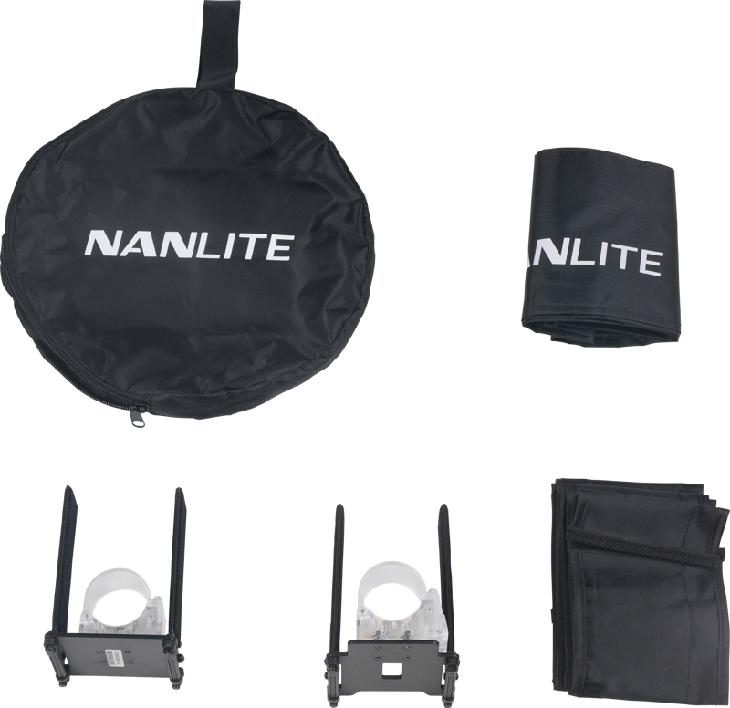 NANLITE Barndoor with eggcrate for Pavotube II 15C