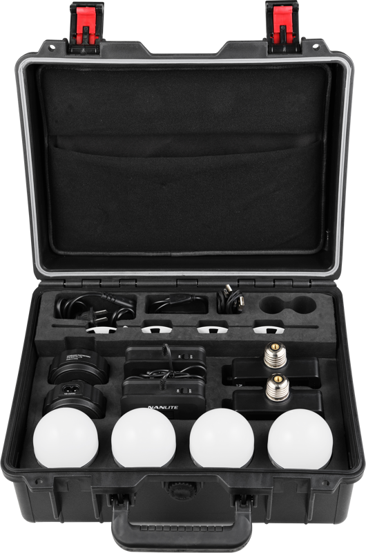 Kit NANLITE Pavotube T8-7X-4 Light kit  & Pavobulb 10C 4 Bulb kit
