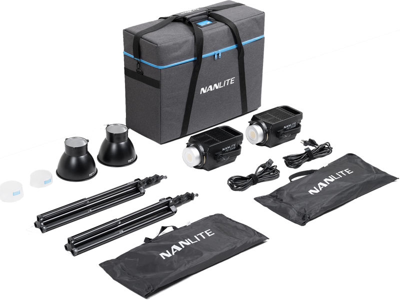 NANLITE FS-200B Bi-Colour 2 light kit with stand