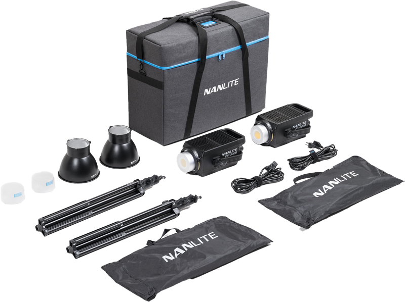 NANLITE FS-300B Bi-Colour 2 light kit with stand