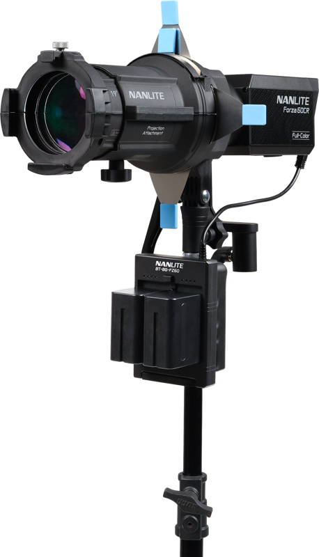 and the PJ-FMM Projection Attachment. It also includes 19° and 36° interchangeable lenses