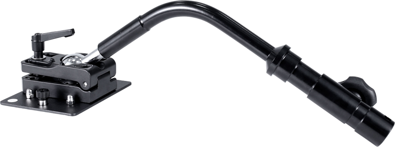 or to any similar support with an industry-standard 5/8" receiver or junior pin 3/8" receiver. The ball head and gooseneck provide placement options not available with a standard yoke.