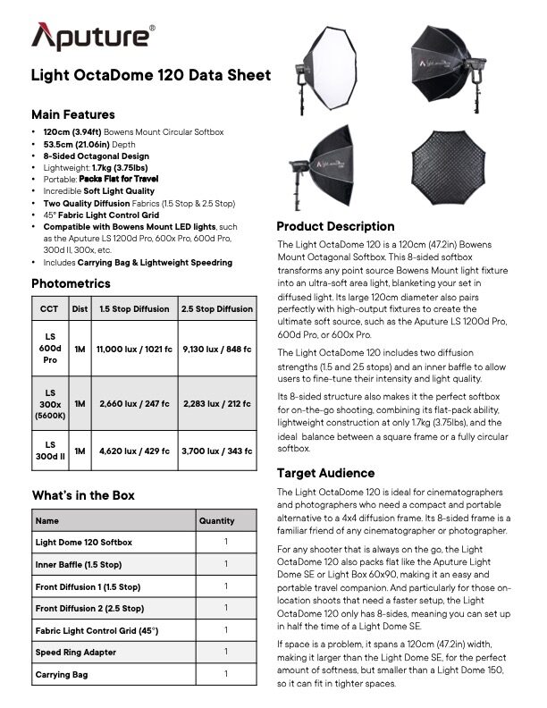 APUTURE Light OctaDome 120
