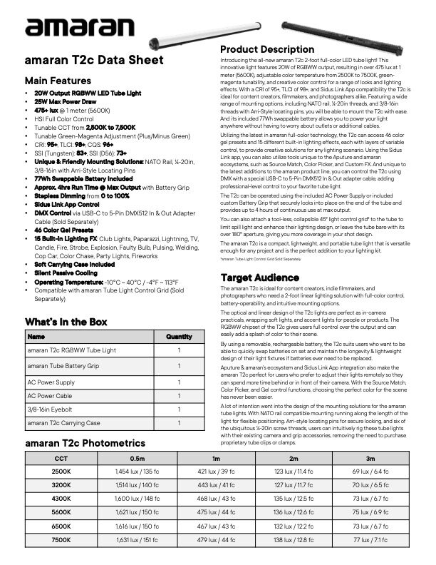 AMARAN T2c RGB tube light