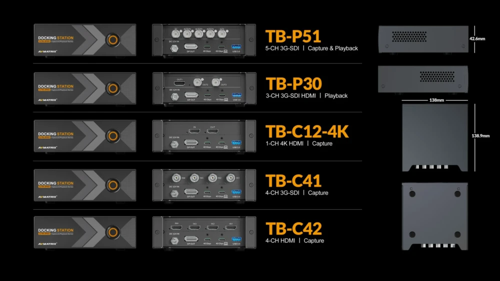 AVMATRIX TB-BOX Docking Station Ultra-Speed Capture & Playback Series