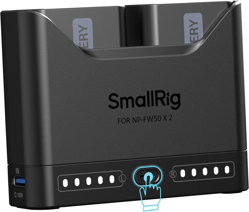 fully charging two batteries in approximately 1.5 hours for optimal efficiency.