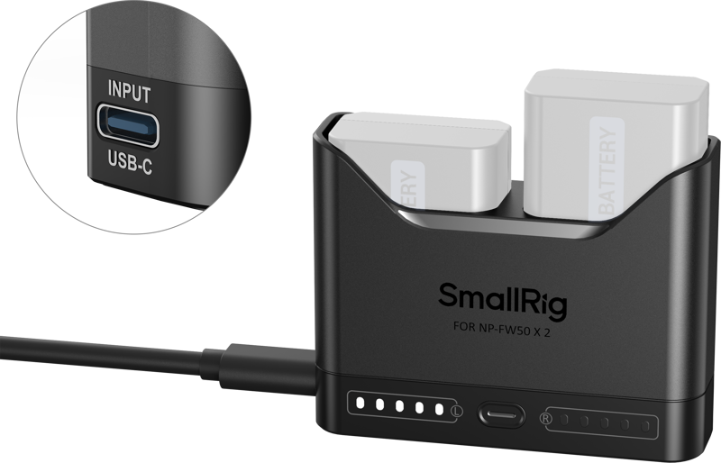 SMALLRIG 5493 Camera Battery Charger for NP-FW50