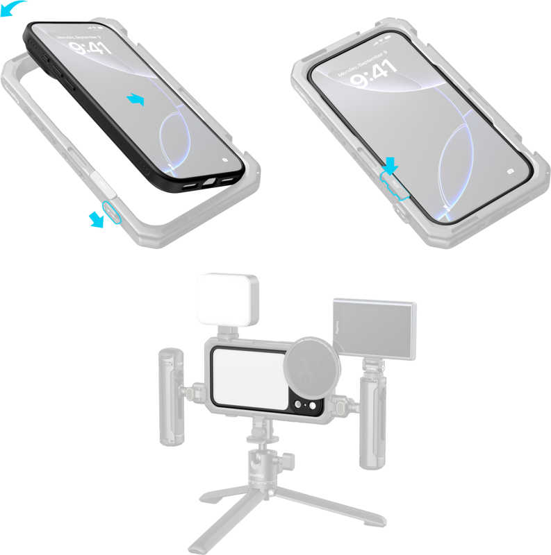 SMALLRIG 5793 FilMov Lightweight Photography Bumper Case for iPhone 17 Pro Max Black