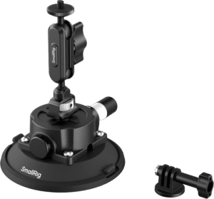 and an action camera mount. The suction cup is made from durable nitrile rubber