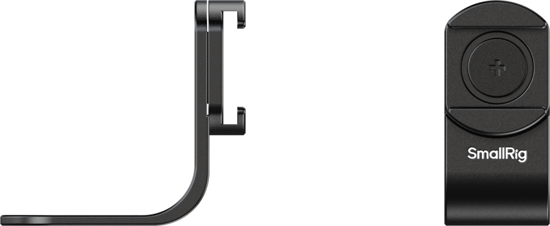 An invisible microphone mount specifically designed for pairing the DJI Mic 3 transmitter with Insta360 X5 / X4. Its cold shoe mount allows for 360° horizontal rotation